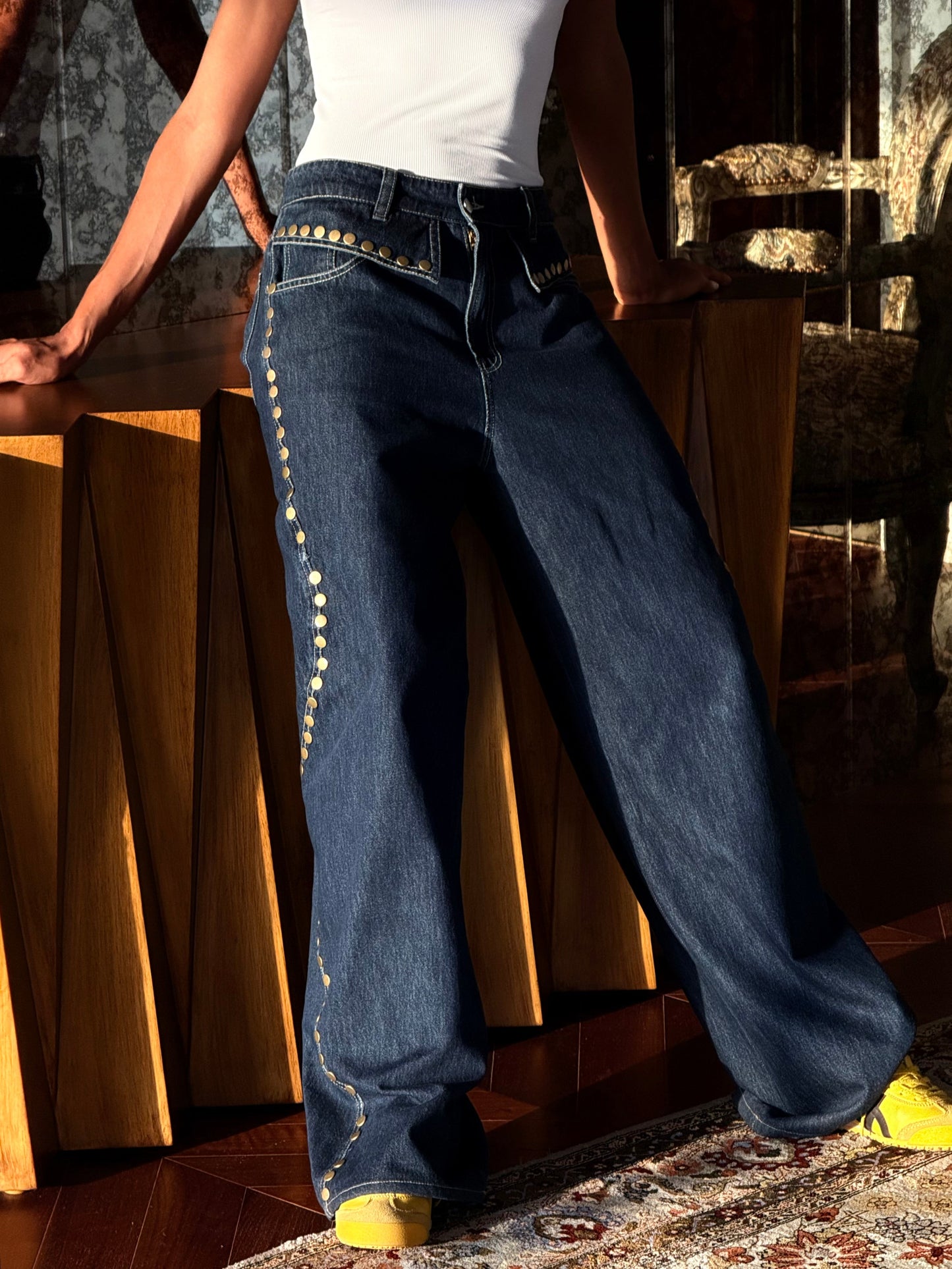 Studded Blues Denim