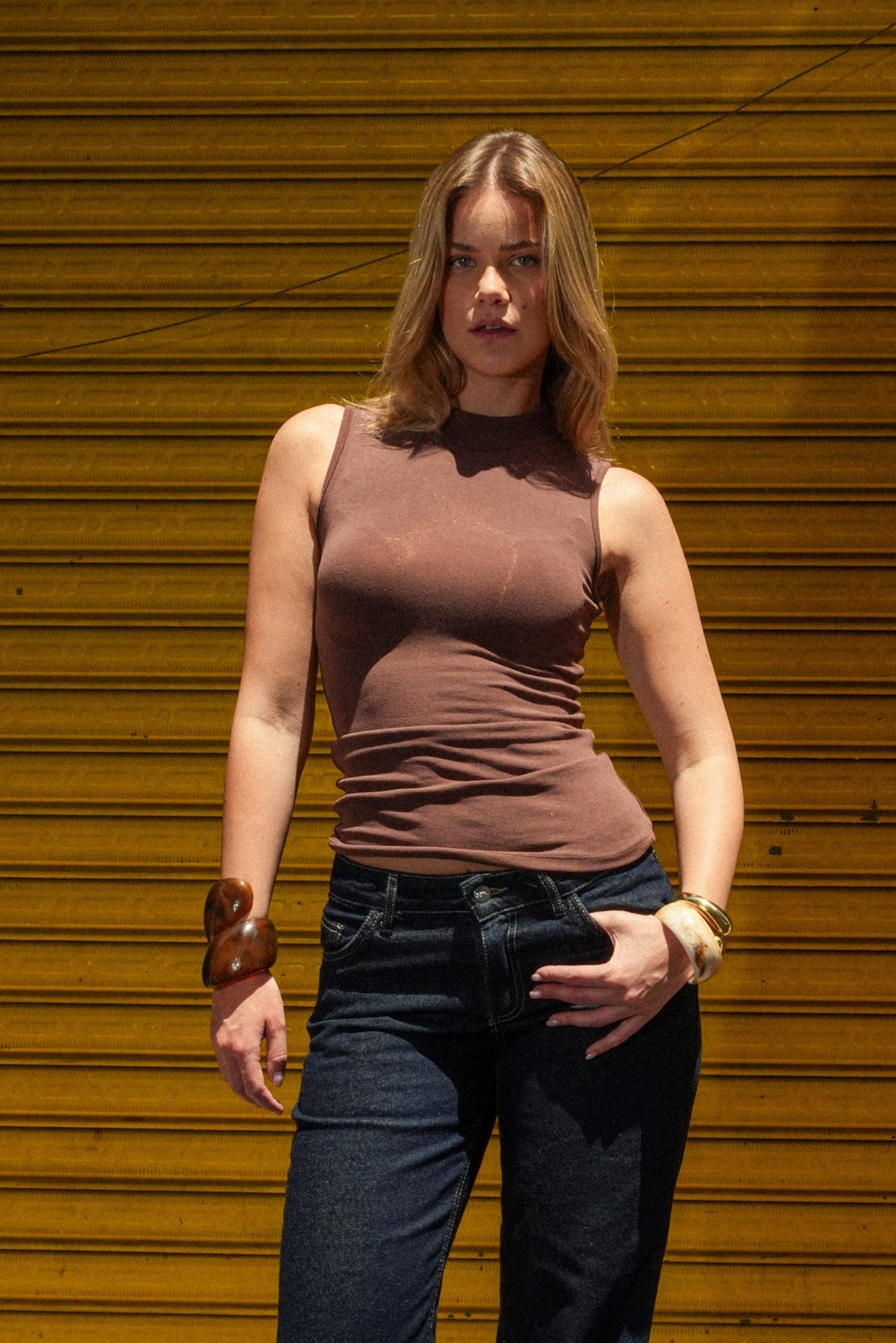 High Neck Top in Colors