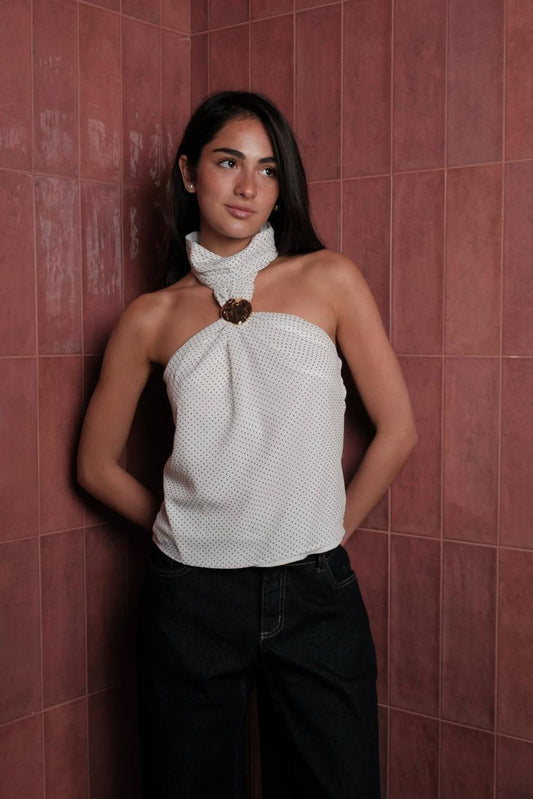 Polka halter