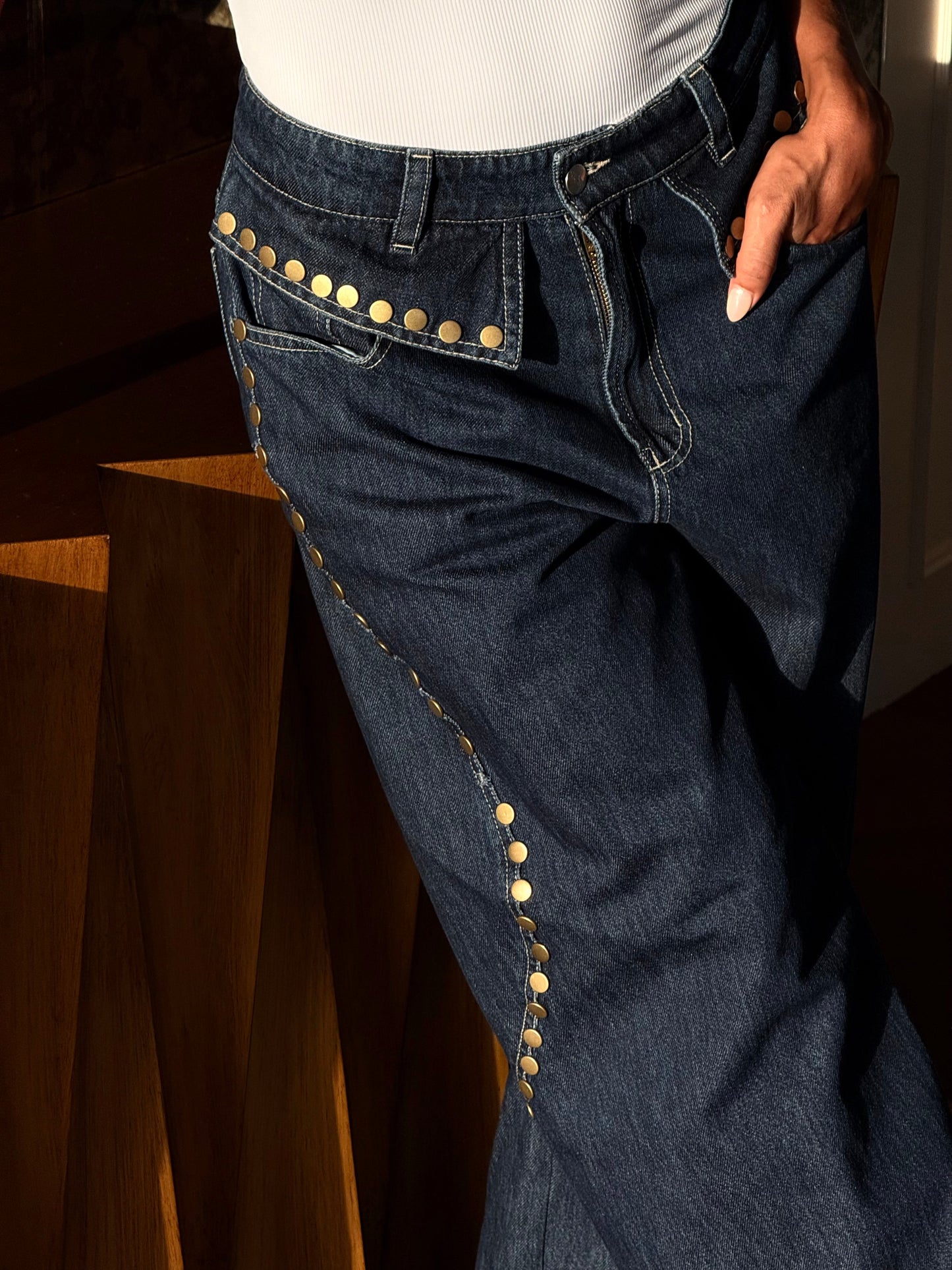 Studded Blues Denim