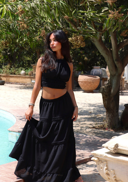 Long Flared Skirt