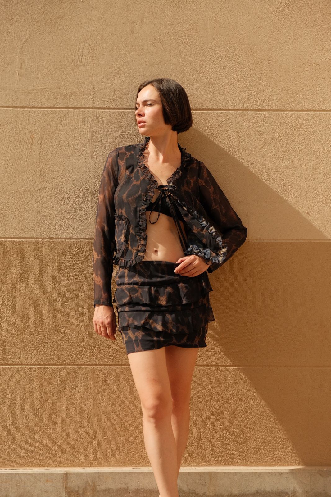 Cheetah Skirt Set