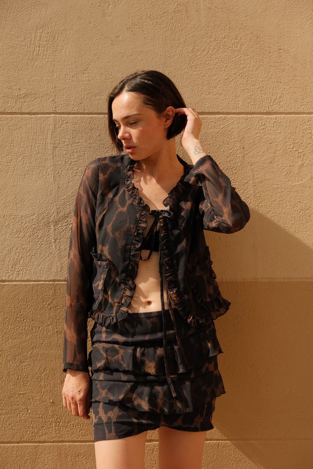 Cheetah Skirt Set
