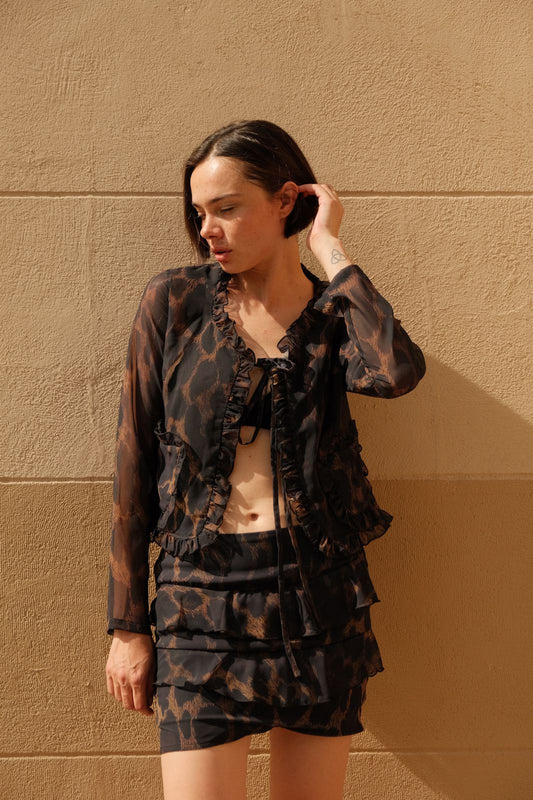 Cheetah Skirt Set