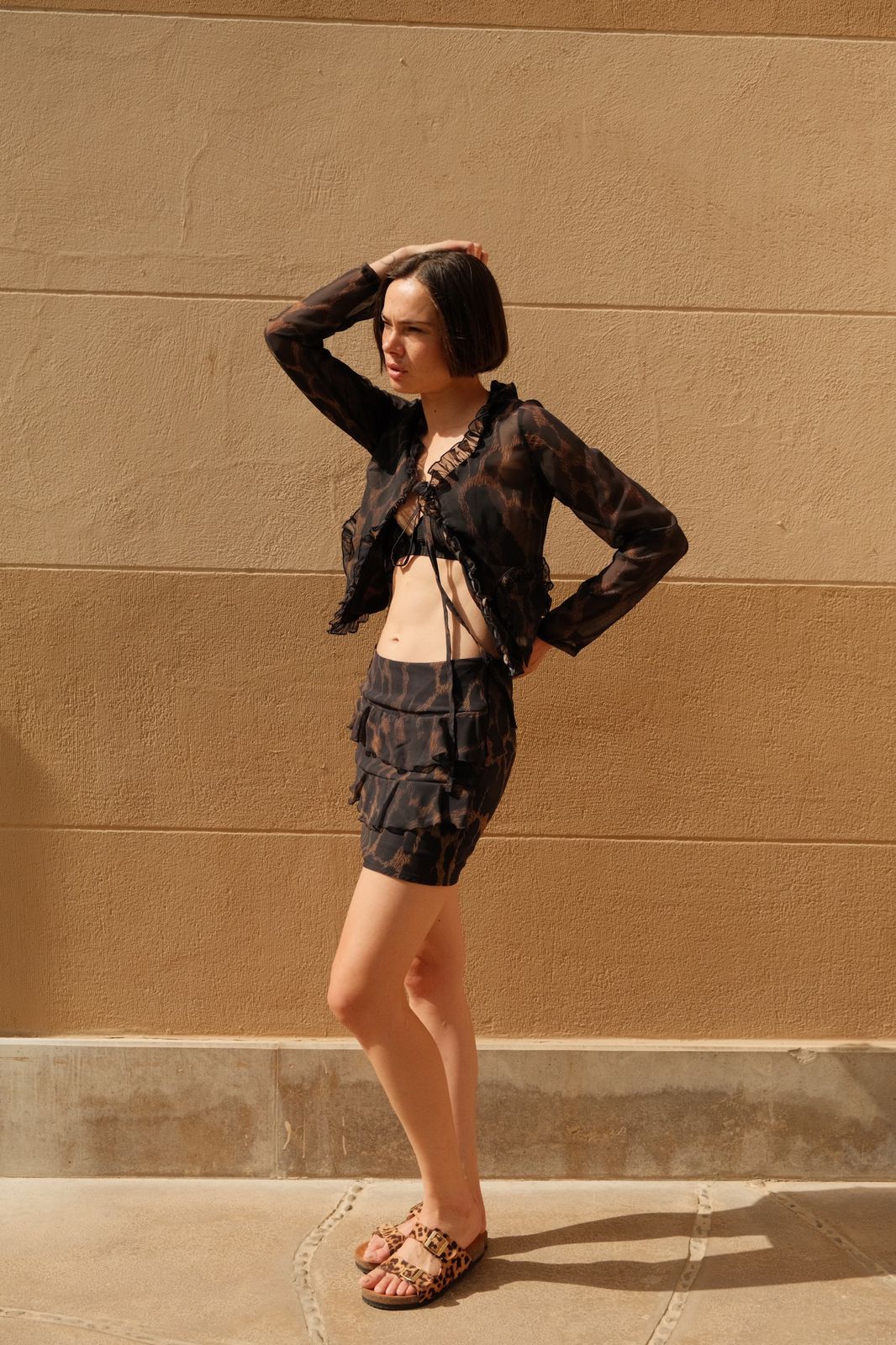 Cheetah Skirt Set