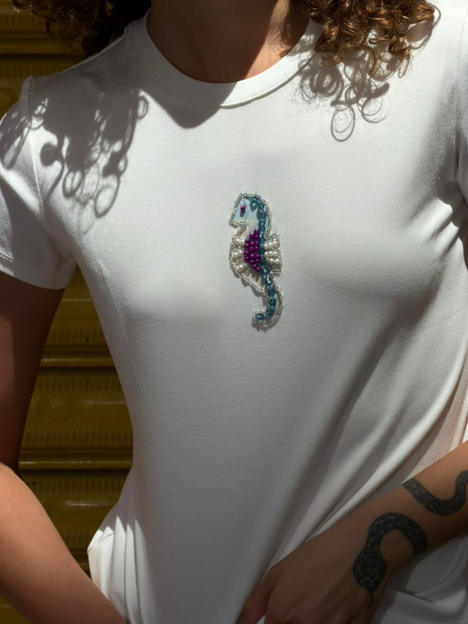 Seahorse beaded top